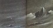 william r clark wilson fangade med stor inlevelse dramatiken och ogastvan ligheten i polarlandskapet i manga av sina skissr ovan ses en isformation pa rossons strand oil painting artist